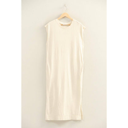 Mineral Wash Cap Sleeve Midi Dress