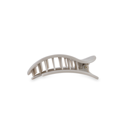 Round Flat Hair Clip | Small | Silver Flames