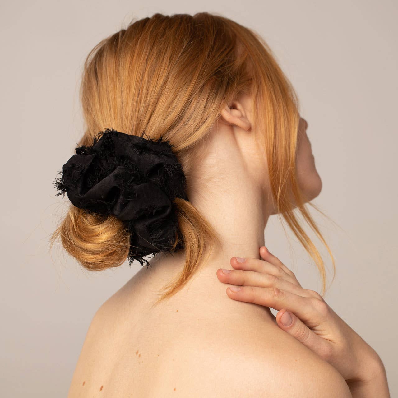 Brunch Scrunchie - Frayed Black