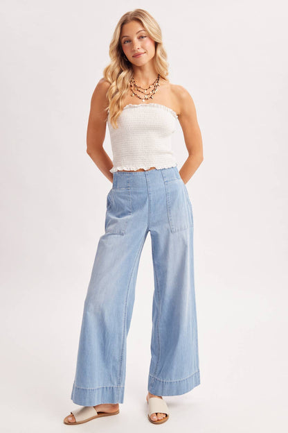 WIDE-LEG DENIM JEANS