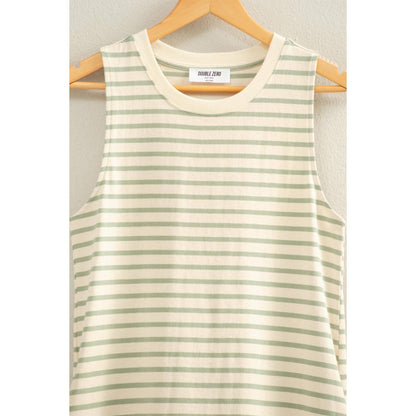 Striped Sleeveless Mini Dress
