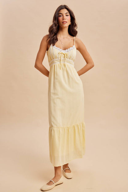 LACE DETAIL MAXI DRESS