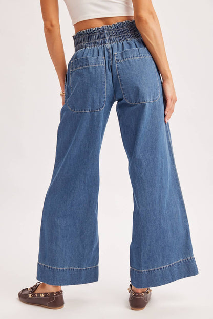 WIDE-LEG DENIM JEANS