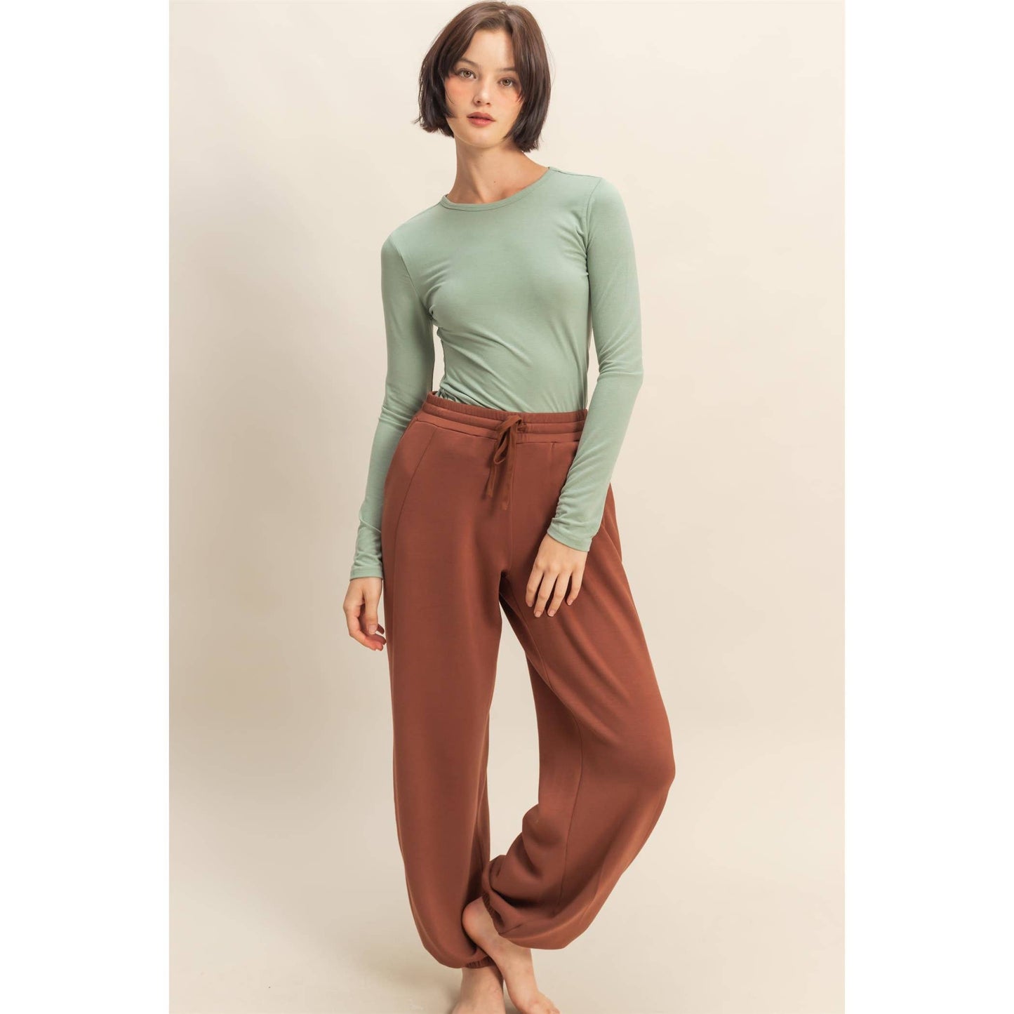 Basic Long Sleeve Crew Neck Top