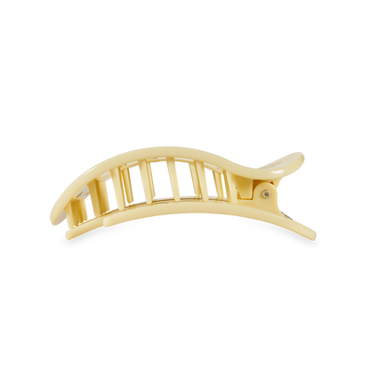 Flat Round Hair Clip | Medium | Butter Yellow