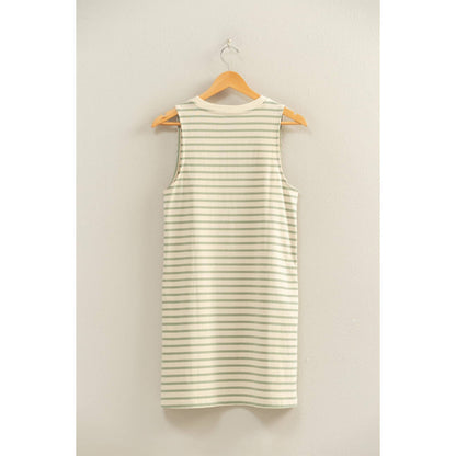 Striped Sleeveless Mini Dress