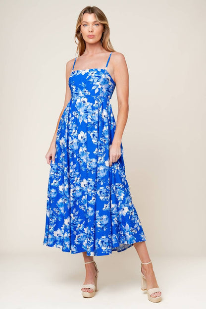 A printed woven midi dress - ID21887