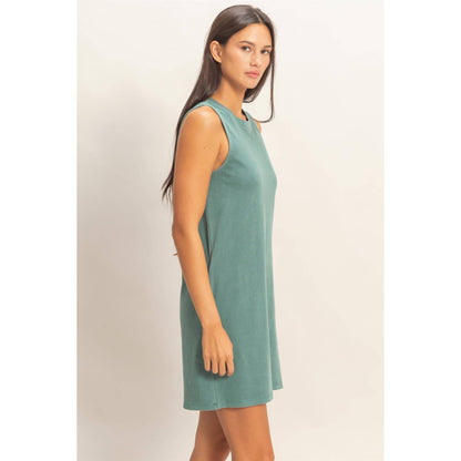 Pigment Dyed Sleeveless Mini Dres