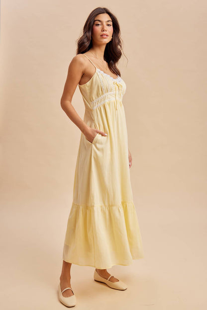LACE DETAIL MAXI DRESS