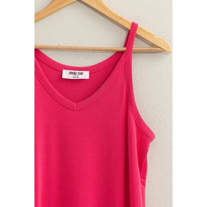 DZ24C269-Soft V-Neck Midi Dress