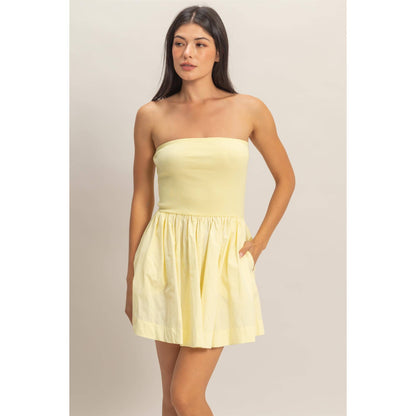 Strapless Flowy Mini Dress