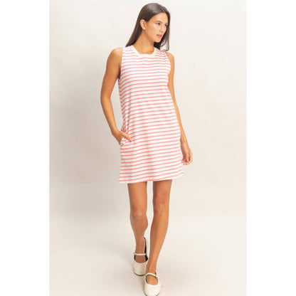 Striped Sleeveless Mini Dress