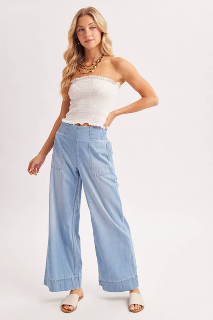 WIDE-LEG DENIM JEANS