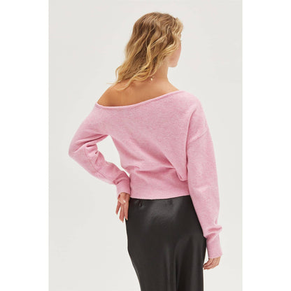 DZ24F735-Off-The-Shoulder Sweater