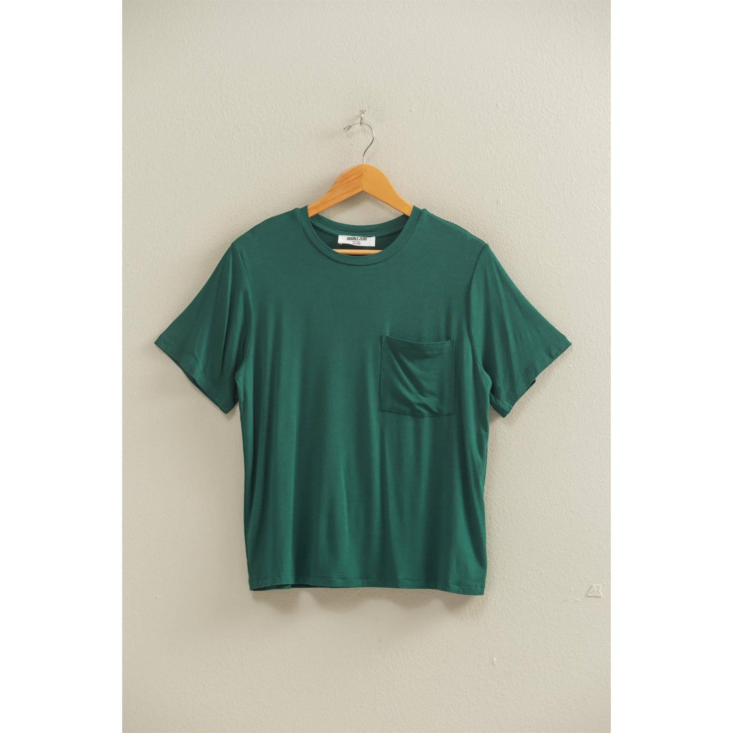 Classic Crew Neck Short Sleeve Pocket Top
