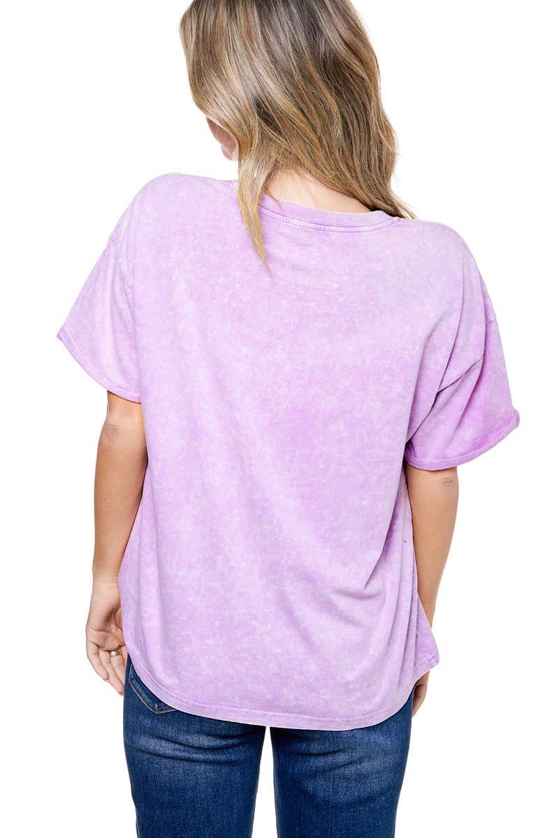 PUFF' Rock N Roll Leopard Graphic S/S Mineral Washed Tee