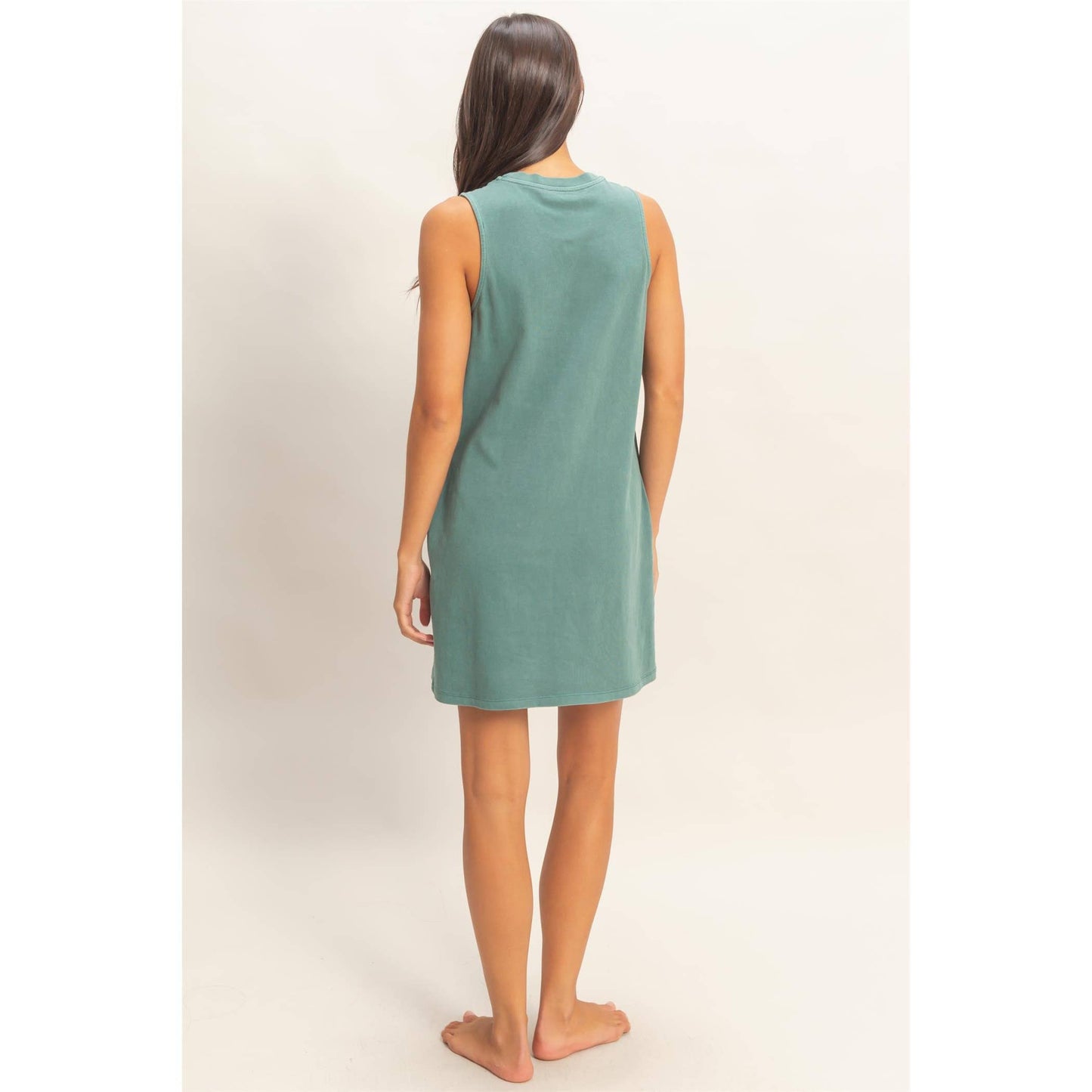 Pigment Dyed Sleeveless Mini Dres