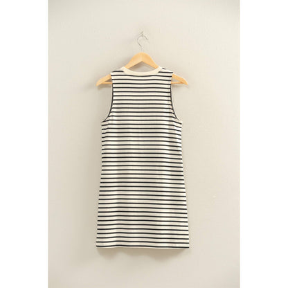 Striped Sleeveless Mini Dress