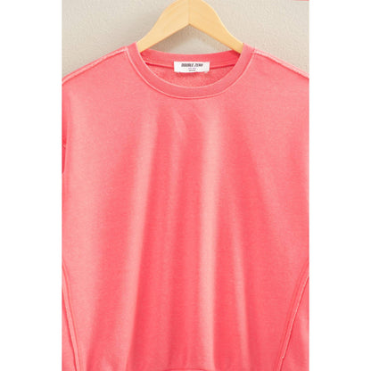 Raw Edge Detail Burnout Sweatshirt