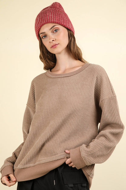 Oversized Soft Textured Knit Top