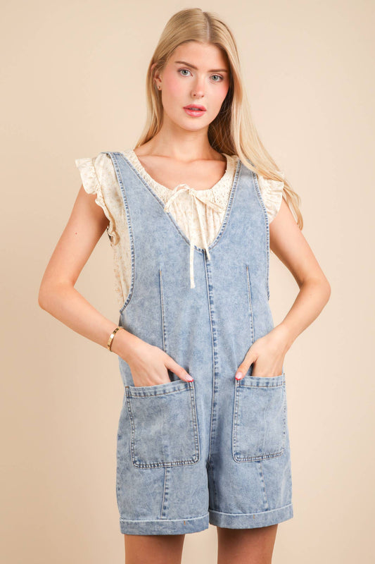 CARRIE DENIM ROMPER