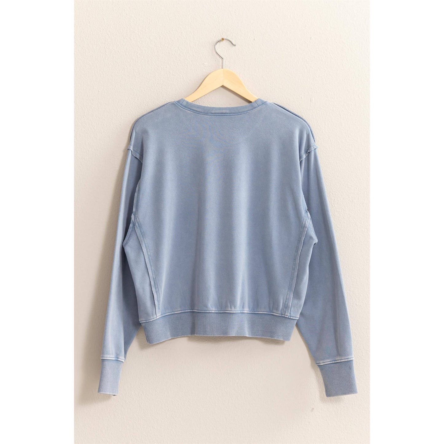 -Drop Shoulders Crewneck Sweatshirt