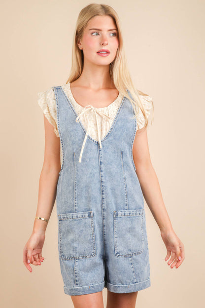 CARRIE DENIM ROMPER