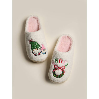 Gnome Noel Fleece Cozy Indoor Slippers
