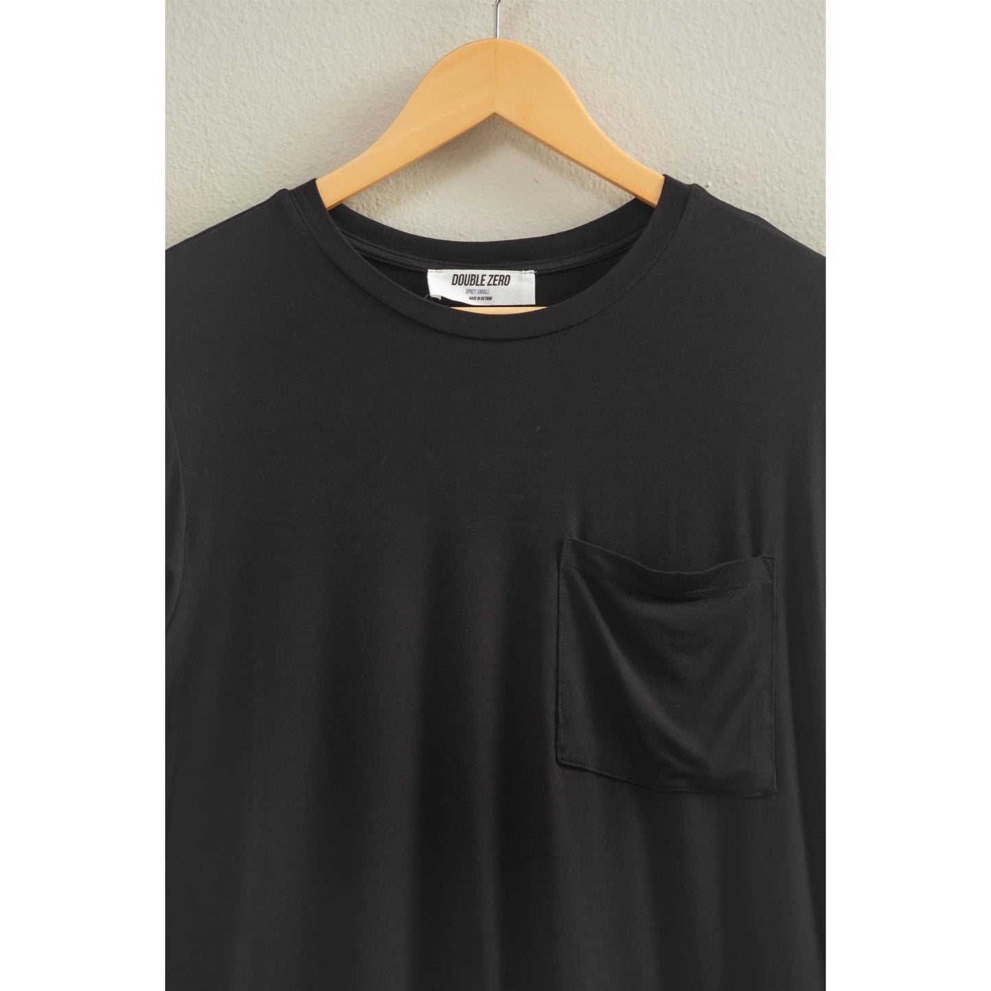 Classic Crew Neck Short Sleeve Pocket Top