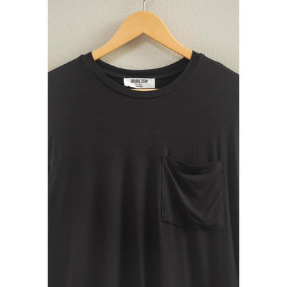 Classic Crew Neck Short Sleeve Pocket Top