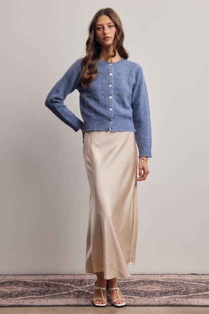 Pointelle Knit Button Cardigan FSW0069