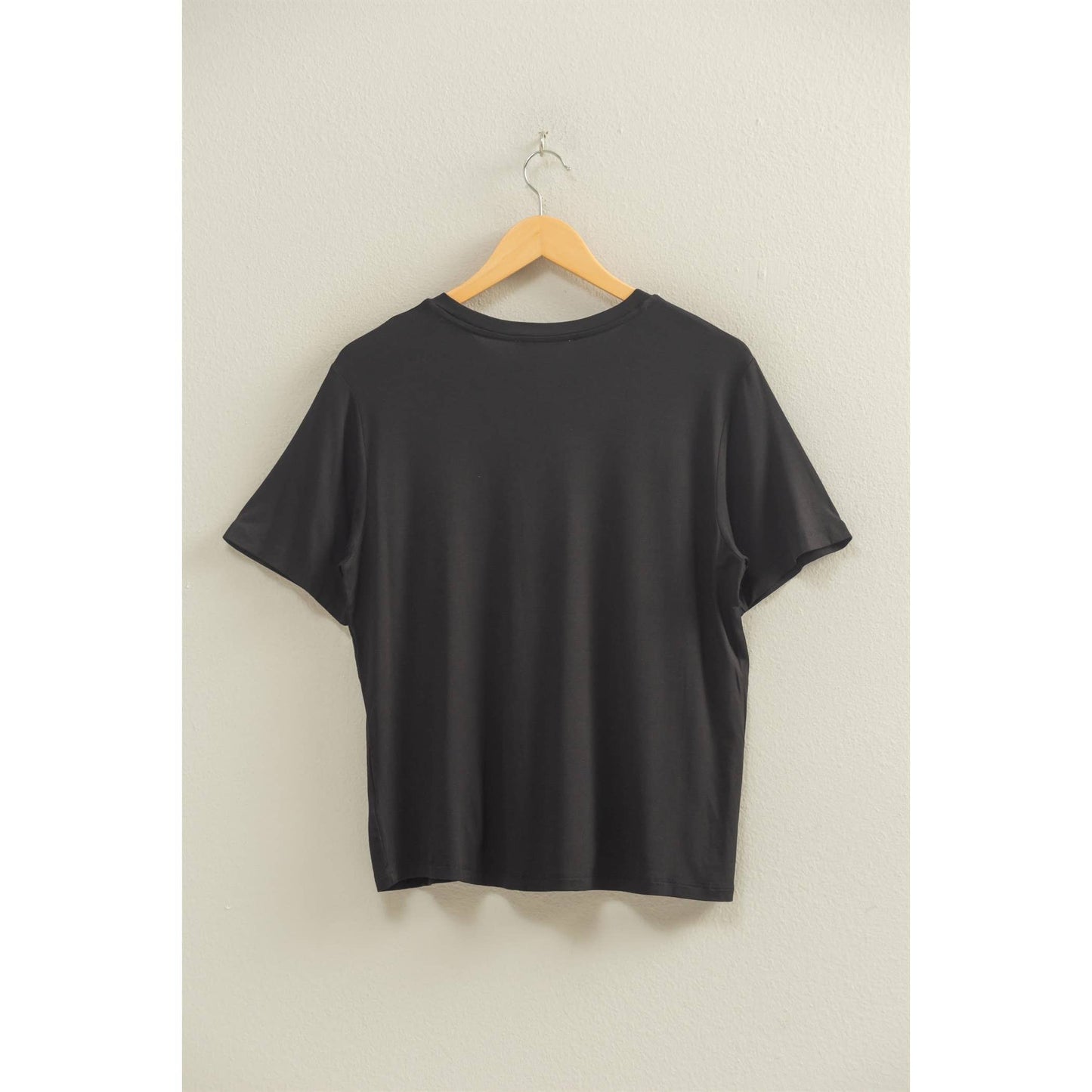 Classic Crew Neck Short Sleeve Pocket Top