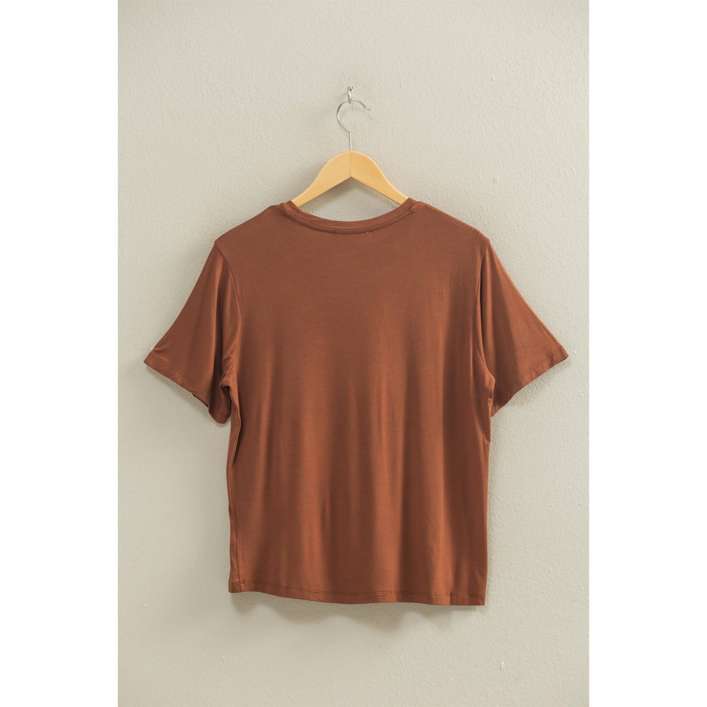 Classic Crew Neck Short Sleeve Pocket Top