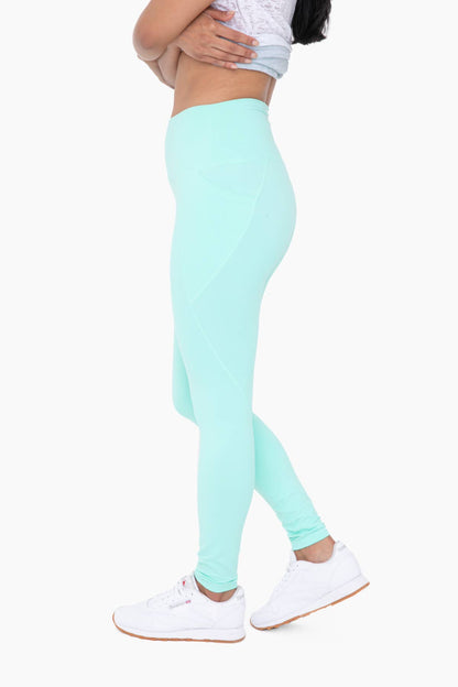 Tapered Band Essential Solid Highwaist Leggings