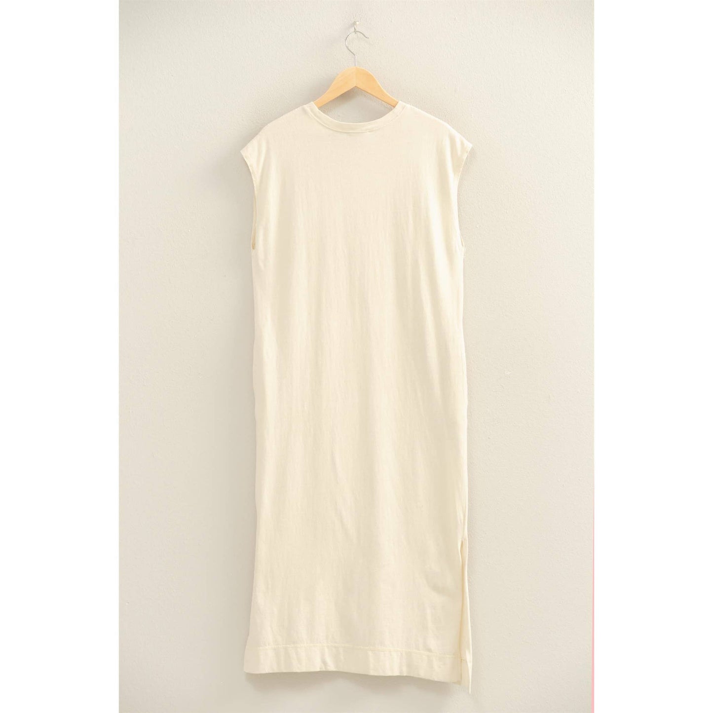 Mineral Wash Cap Sleeve Midi Dress