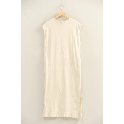 Mineral Wash Cap Sleeve Midi Dress