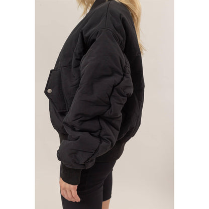 Oversized Bomber Puffer Jacket
