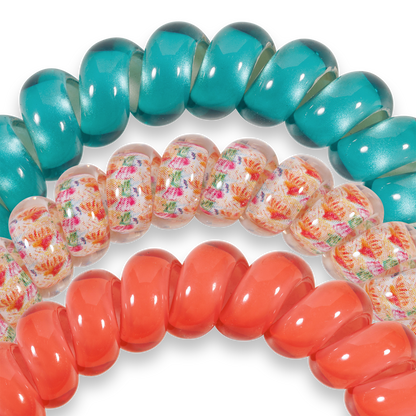Spiral Hair Coils | Large | Coral Craze Hair Ties