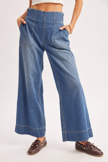 WIDE-LEG DENIM JEANS