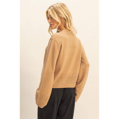 Betty Eyelet Detailed Long Sleeve Sweater