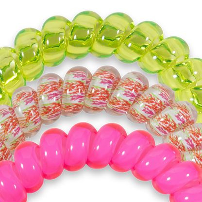 Spiral Hair Coils | Large | Tropical Punch Hair Ties