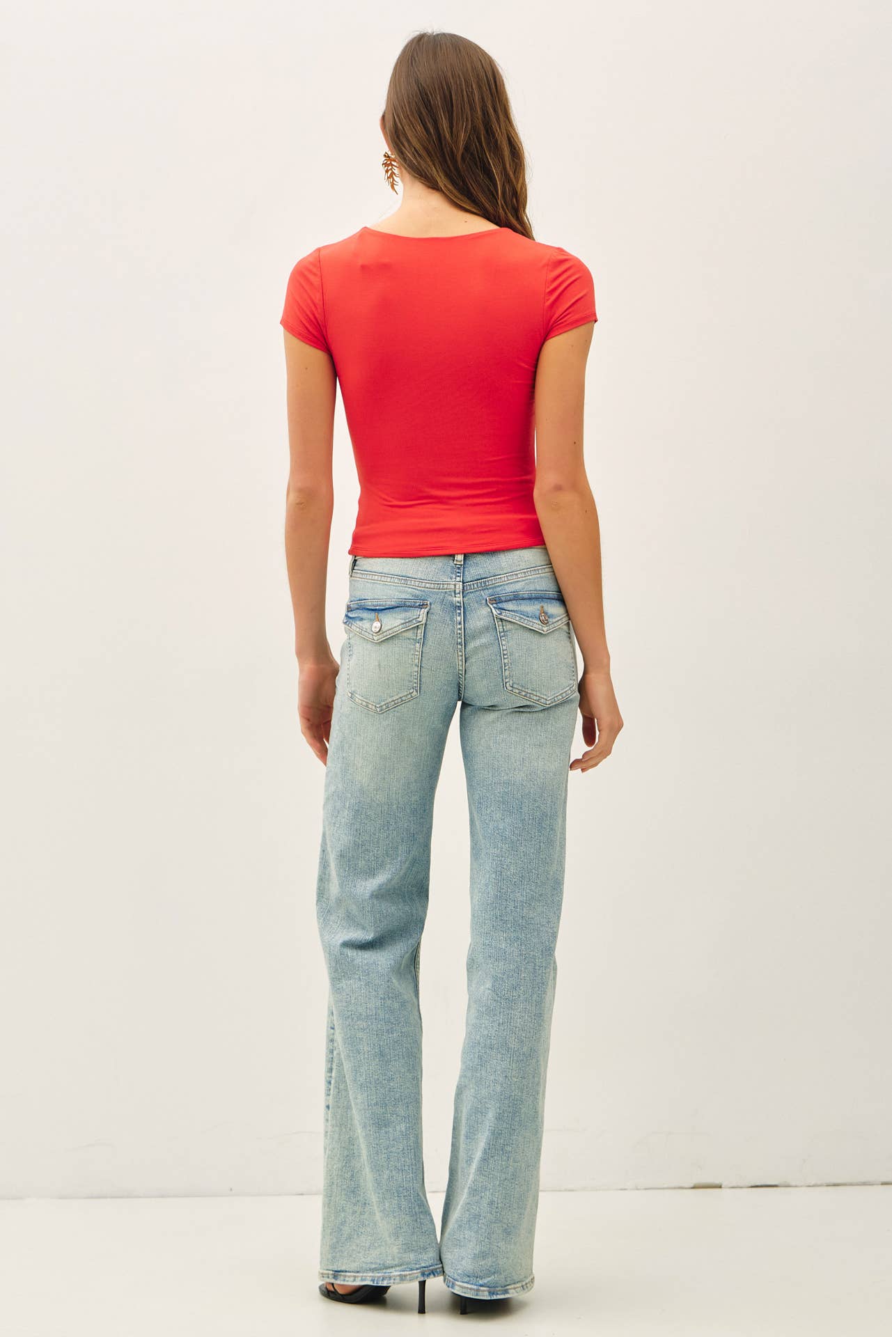 NEW SHADE[SOFT CORE] SQUARE NECK KNIT TEE