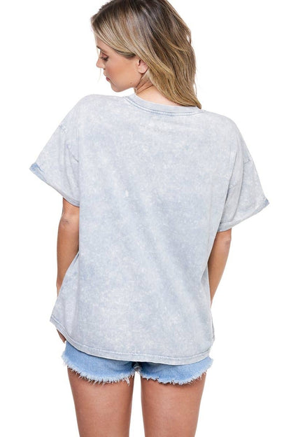 PUFF' Rock N Roll Leopard Graphic S/S Mineral Washed Tee