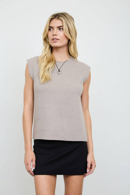 RAW MOCK NECK DOLMAN SLEEVE SWEATER KNIT TOP