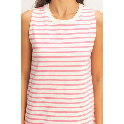 Striped Sleeveless Mini Dress