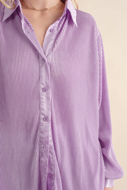 Accordian Blouse Short Lounge Set