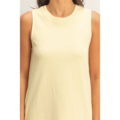 Pigment Dyed Sleeveless Mini Dres