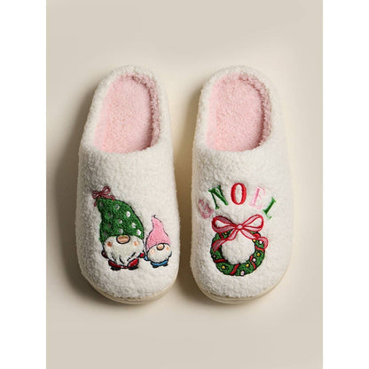 Gnome Noel Fleece Cozy Indoor Slippers