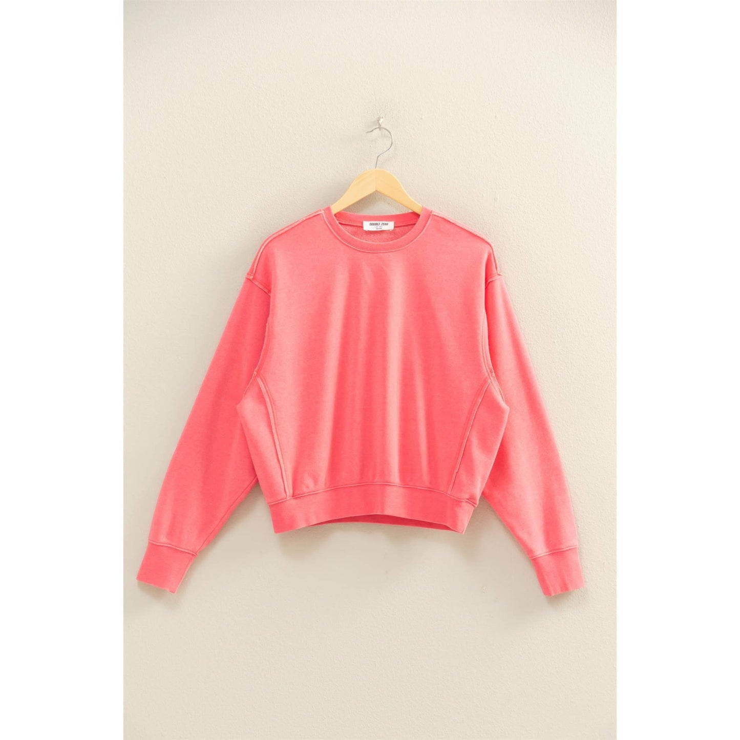 Raw Edge Detail Burnout Sweatshirt