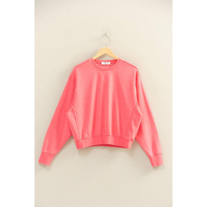 Raw Edge Detail Burnout Sweatshirt